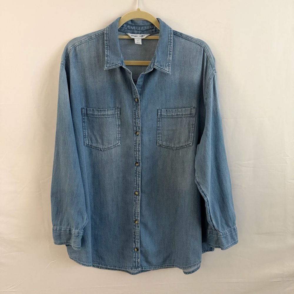 Denim Button-Up Shirt